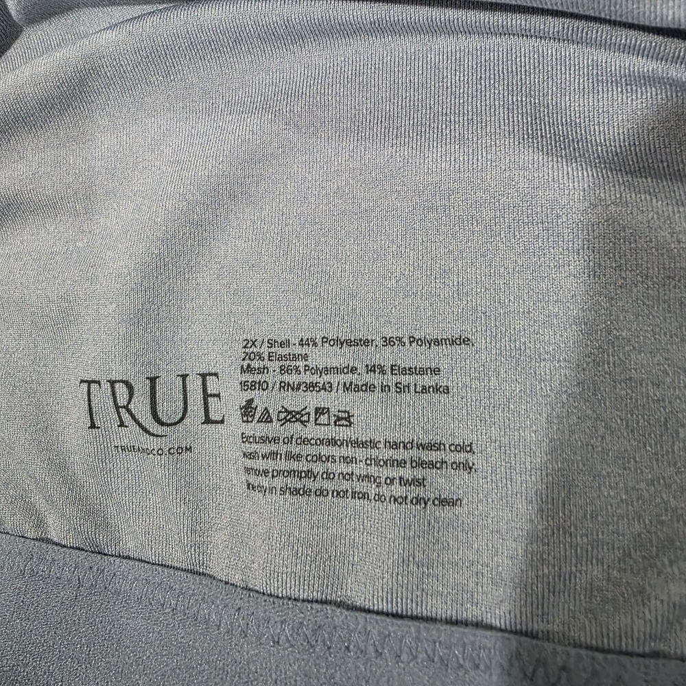True Womens Sports Bra Size 2X Gray Comfort Padded‎ Wireless - Picture 4 of 4